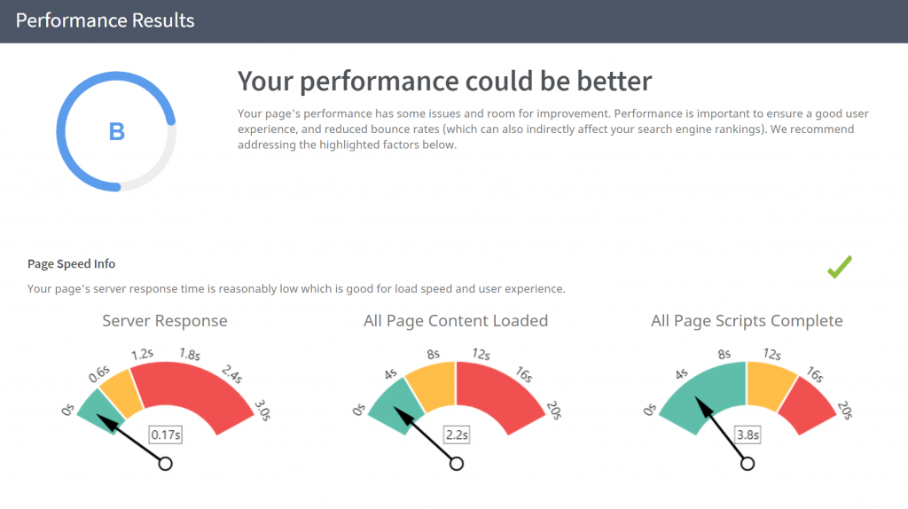 Überprüfung der Geschwindigkeit Ihrer Webseite